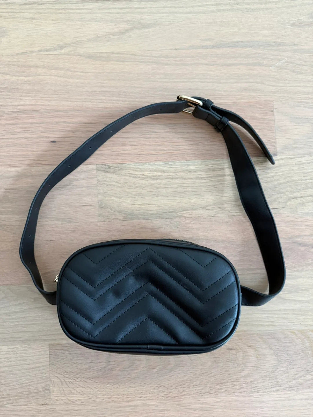 Black Faux Leather Belt Bag thumbnail