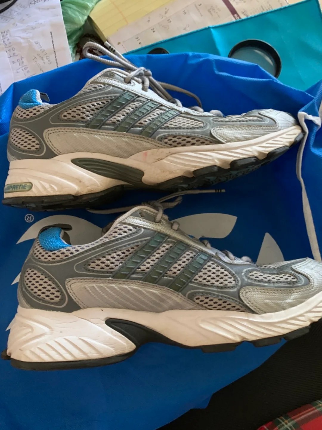 Adidas Running Shoes - Silver/Blue thumbnail