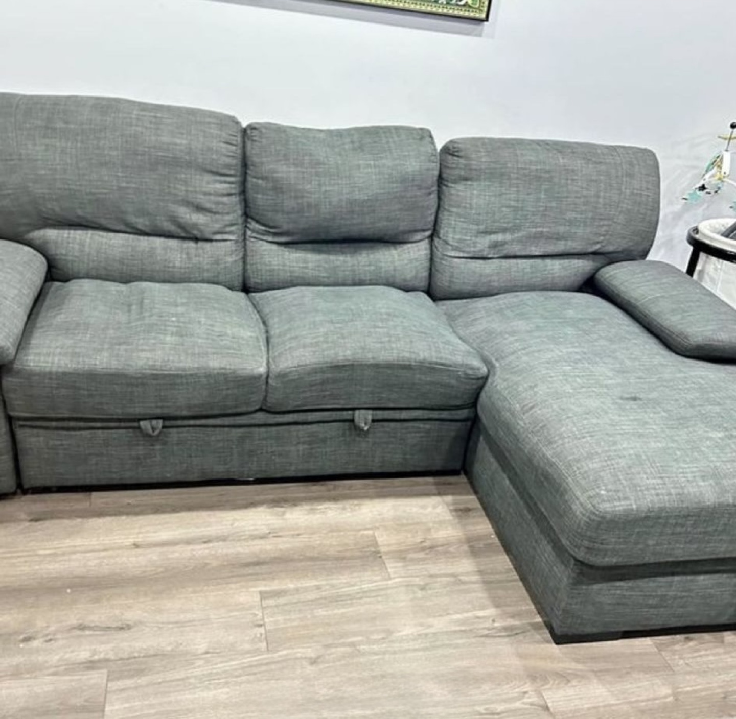 L shaped sofa bed with storage - photo 2