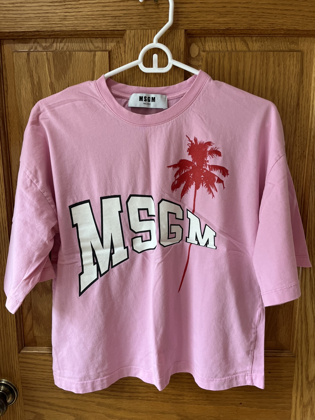MSGM Milano Pink Palm T-Shirt
