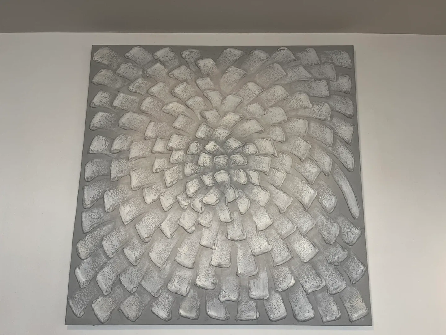 Gray starburst flower wall art thumbnail