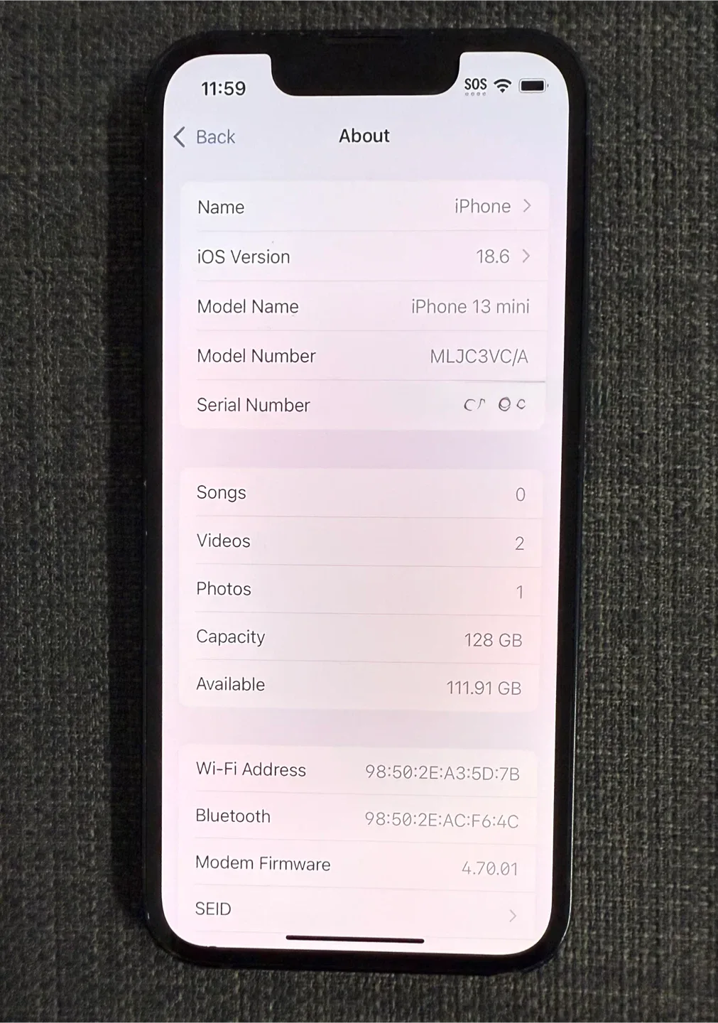 iPhone 13 mini, 128GB image indicator(3)