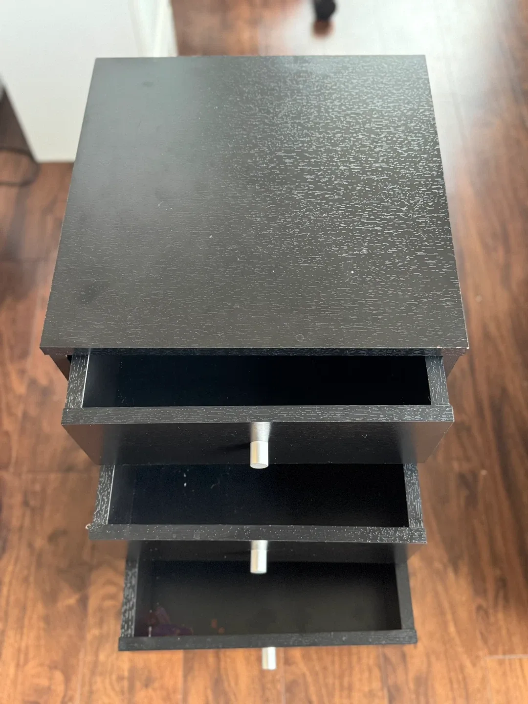 Black 3-Drawer Nightstand image indicator(3)