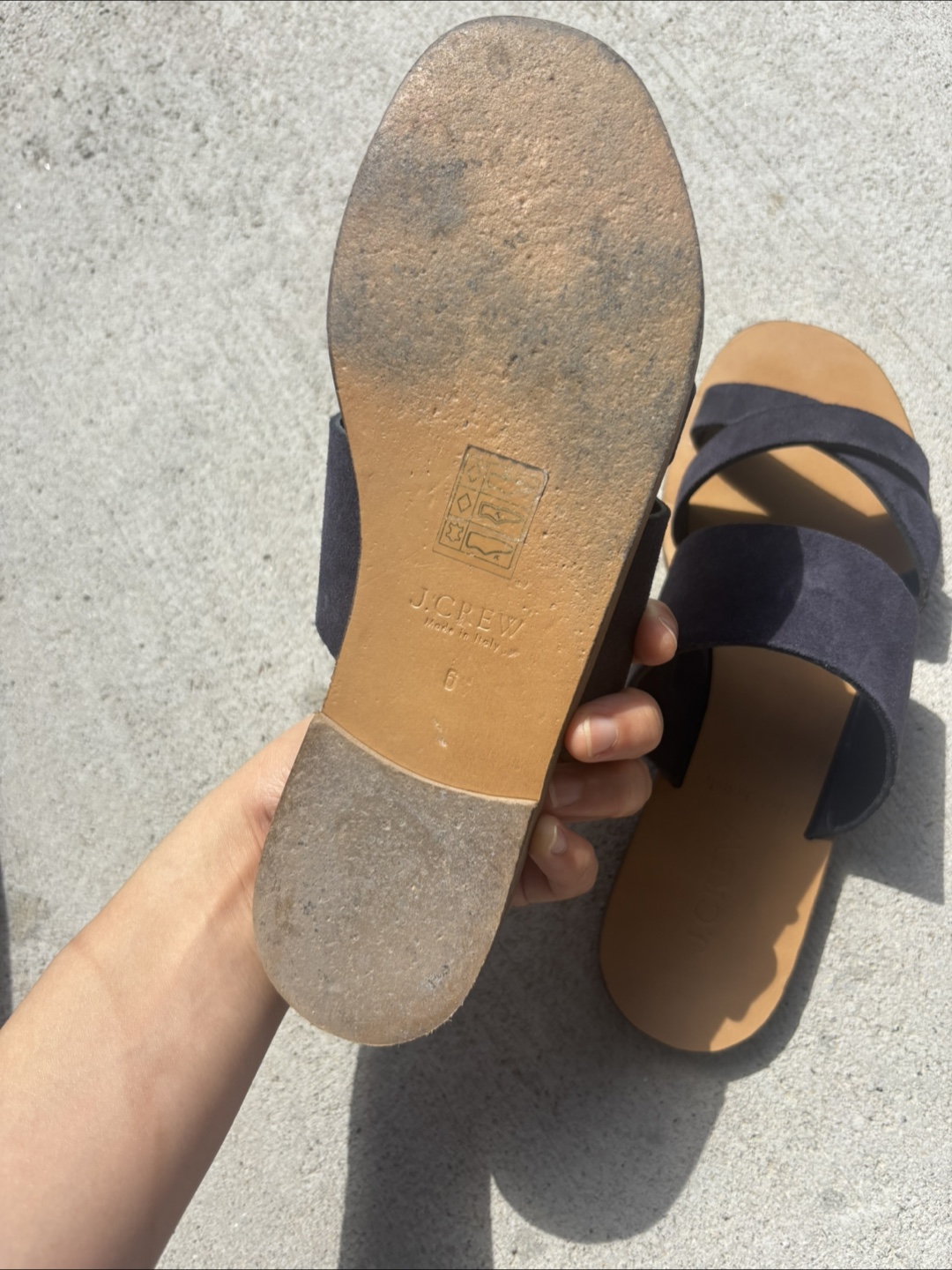 J.Crew Navy Suede Sandals - photo 3