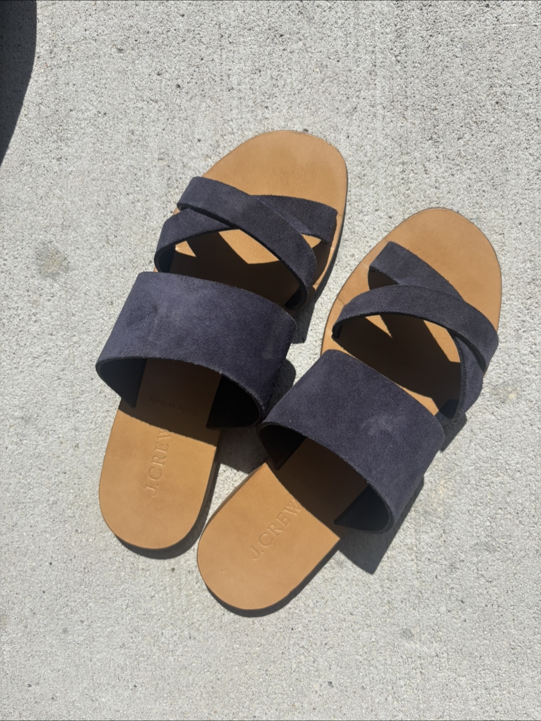 J.Crew Navy Suede Sandals