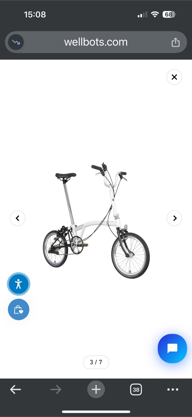 Brompton Folding Bike - White