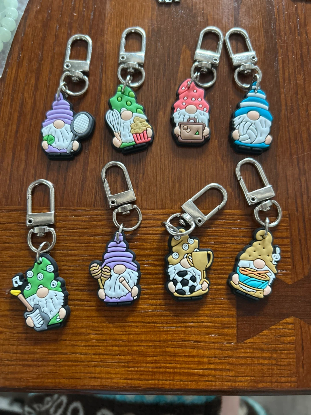 Gnome Character Keychains - Set of 8
