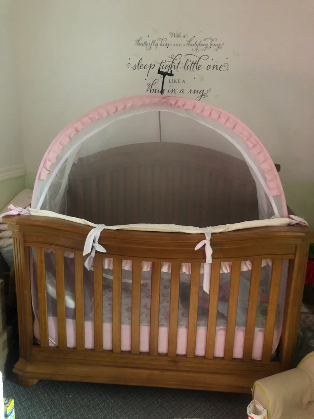 Wooden Baby Crib with Canopy thumbnail