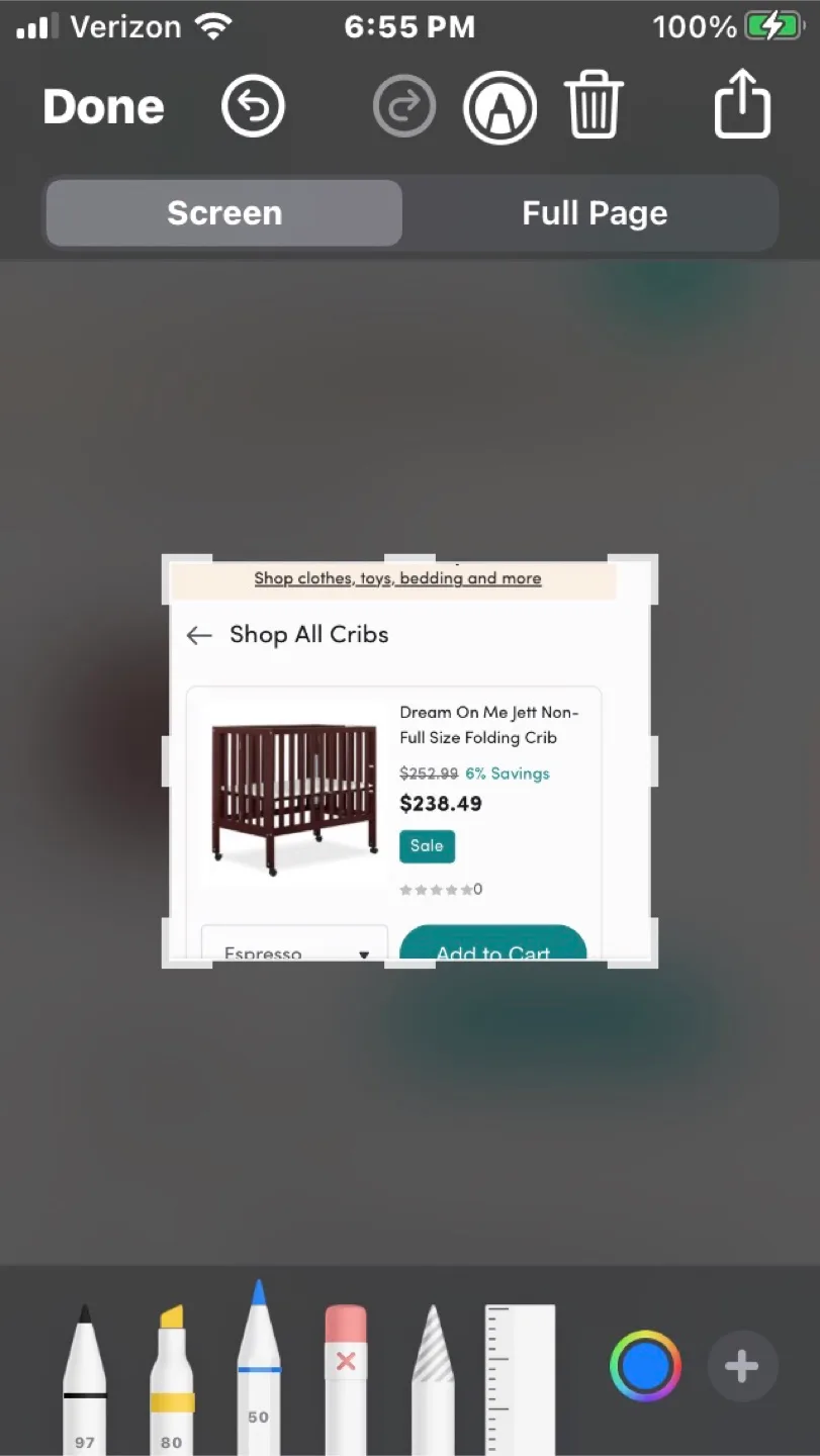 Dream On Me Jett Size Folding Crib - Espresso thumbnail