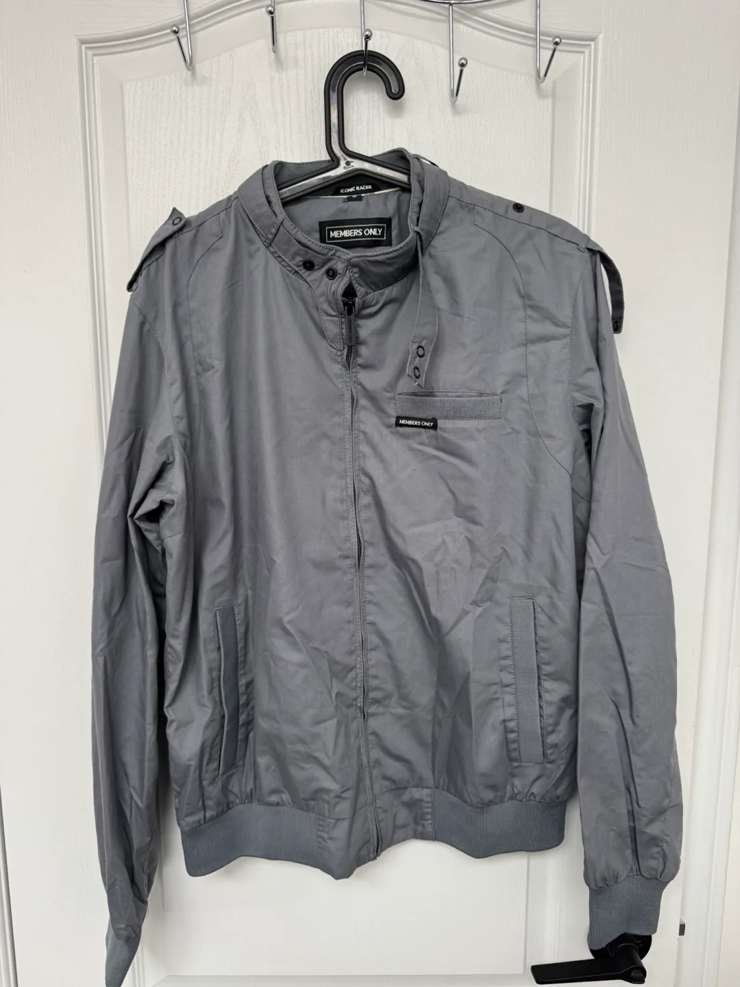 Members Only Iconic Racer Jacket, Grey thumbnail