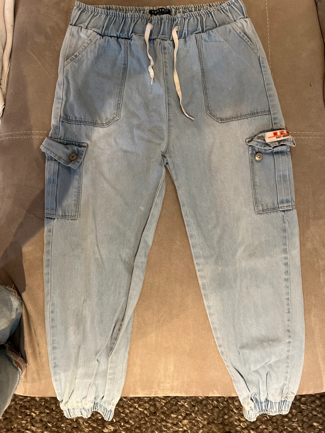 VESTRY Denim Cargo Joggers - Size Small