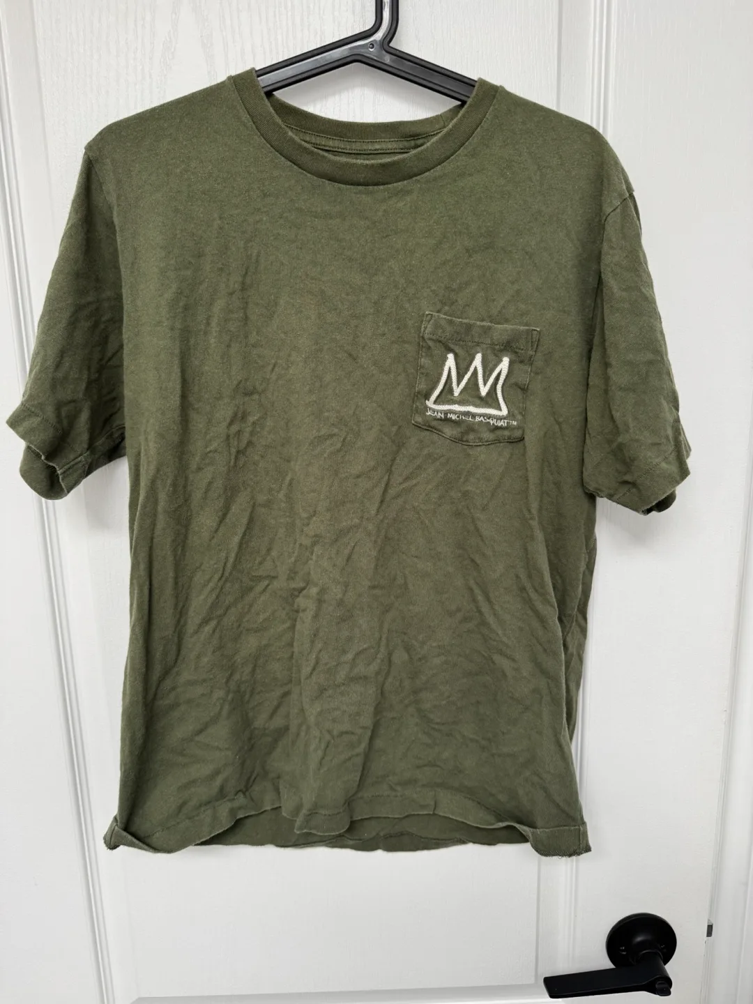 Uniqlo x Basquiat Olive Green Pocket T-Shirt thumbnail
