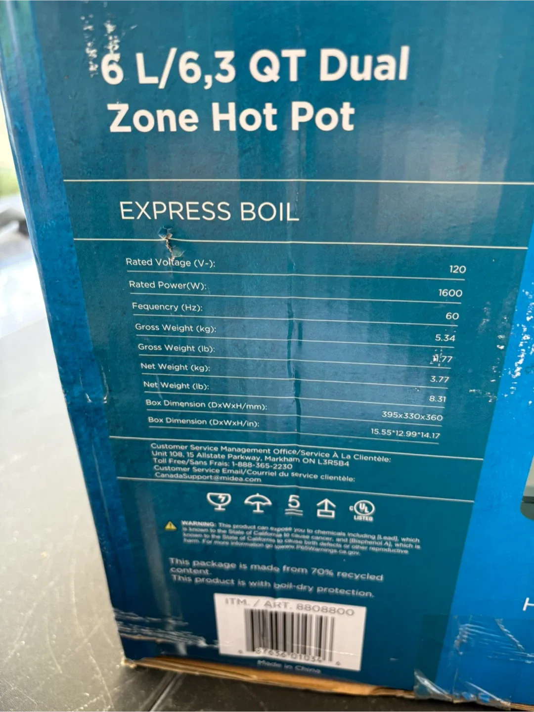 Midea 6L / 6.3QT Dual Zone Hot Pot – New image indicator(4)