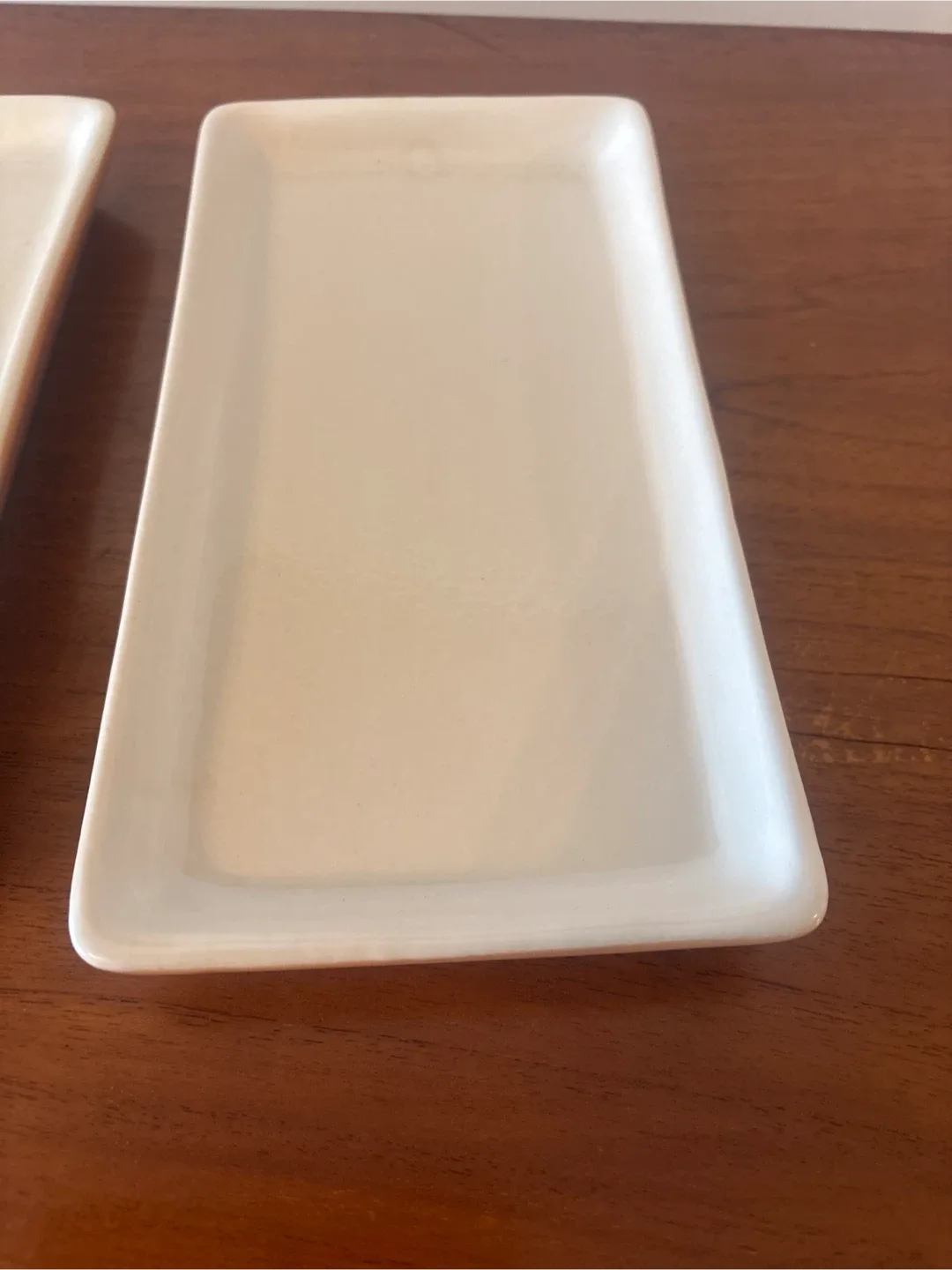 New Set of 3 Ivory Rectangle Serving Dishes image indicator(2)