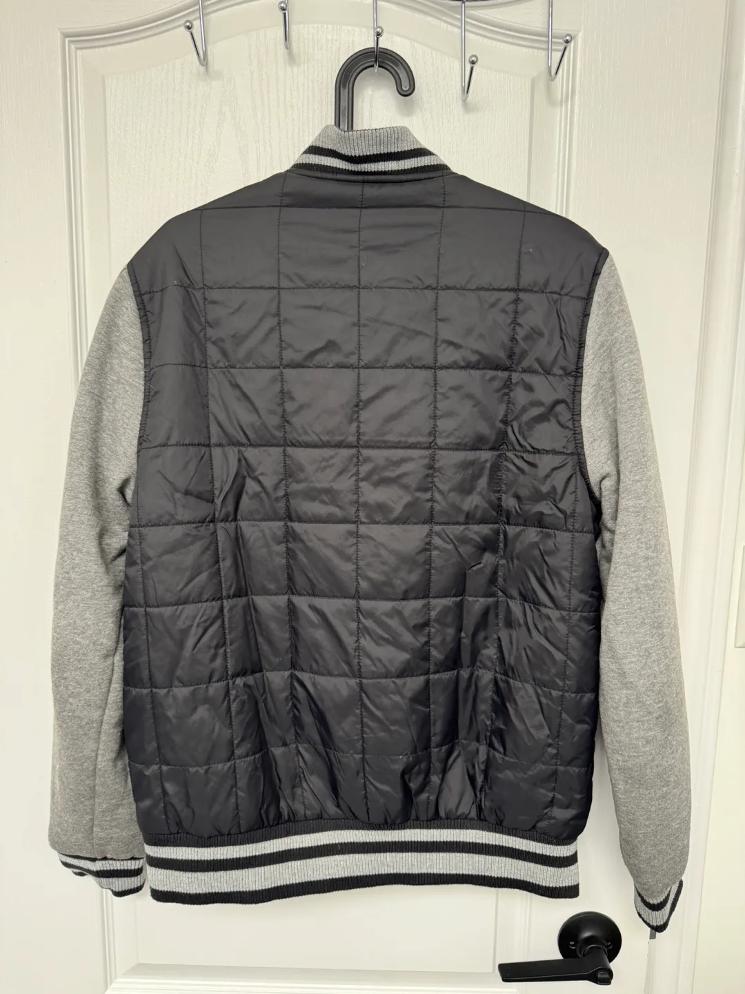 District Project Black Quilted Bomber Jacket image indicator(2)