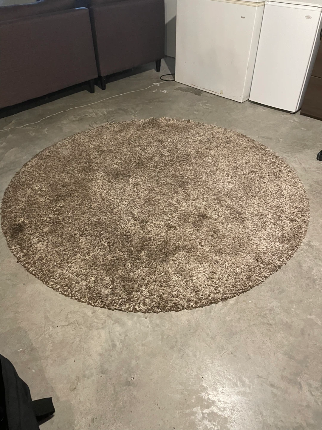 Round shag rug - Beige - photo 4