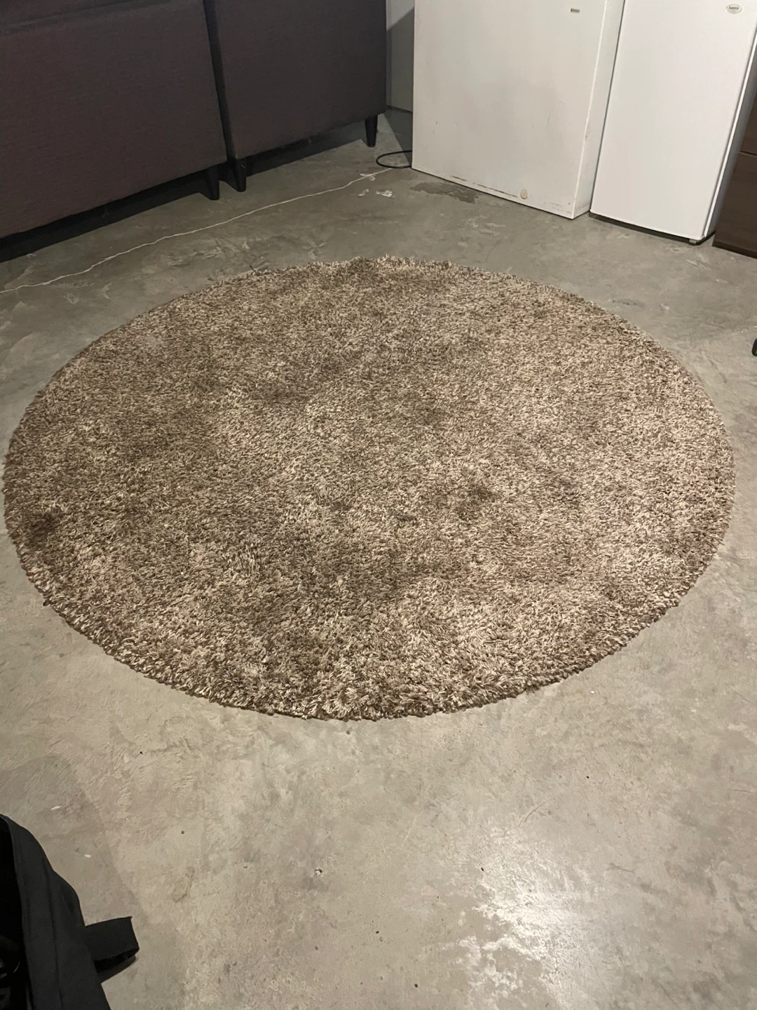 Round shag rug - Beige - photo 3