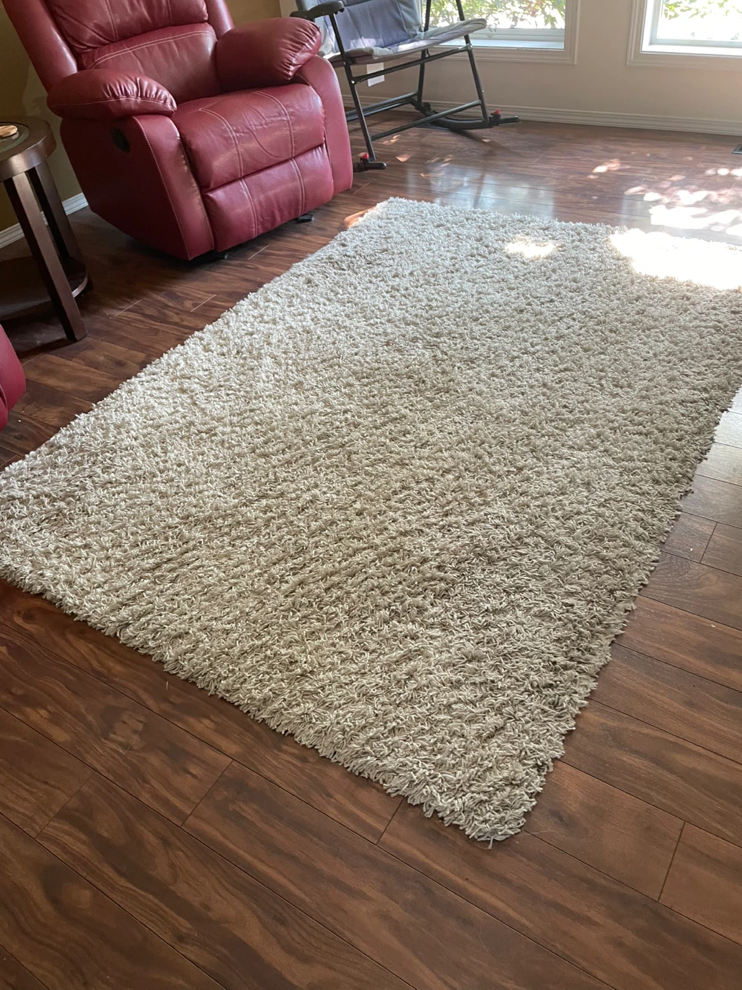 Round shag rug - Beige