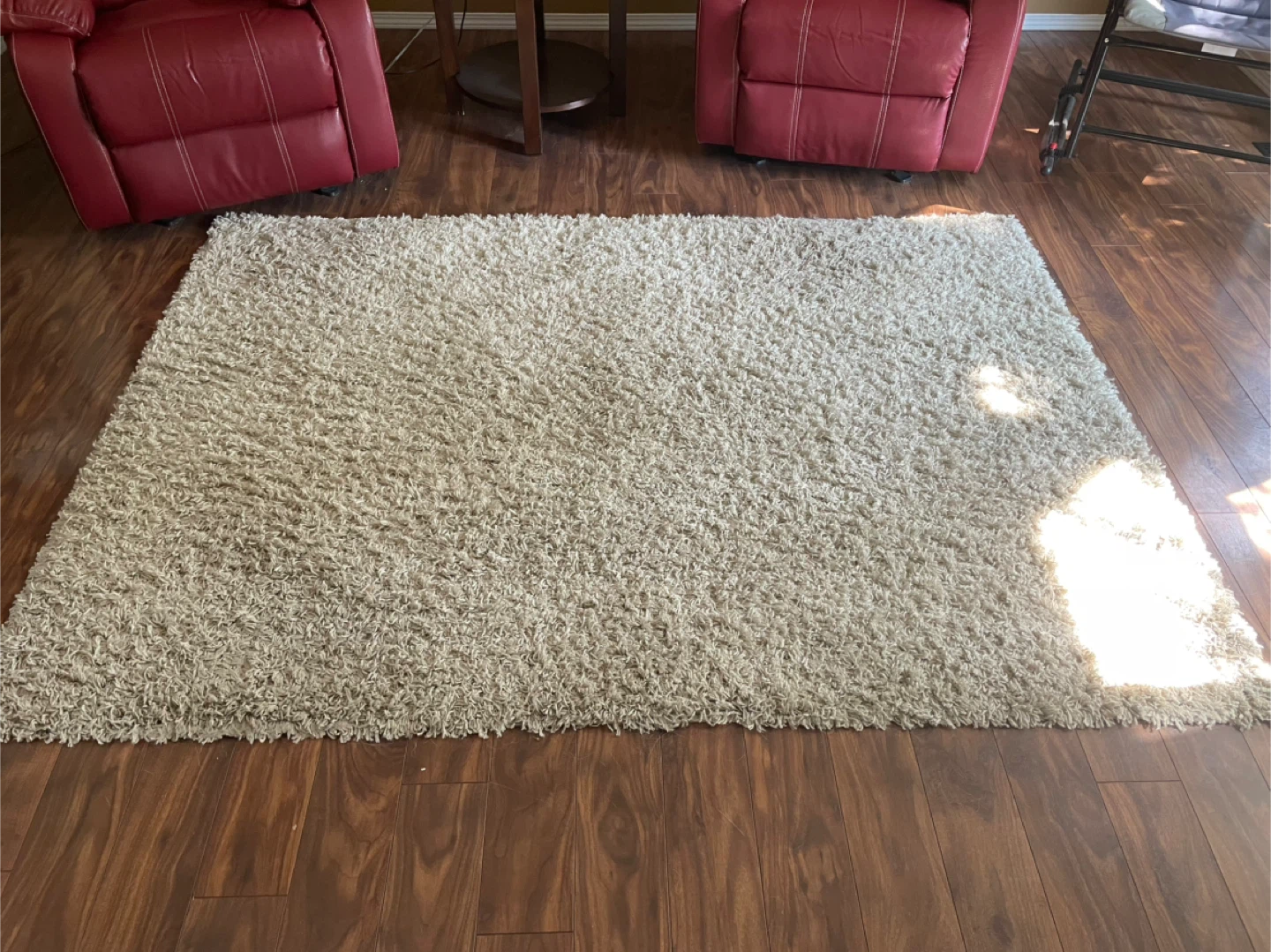 Round shag rug - Beige - photo 2