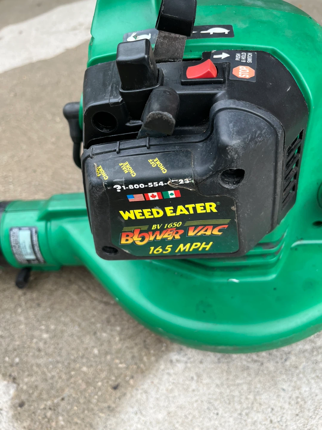 Weedeater leaf blower bv1650