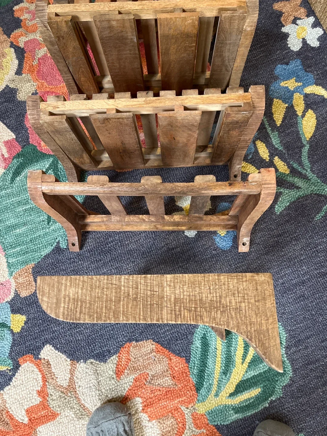 World Market Wooden Wall Mounted Wine Rack image indicator(3)