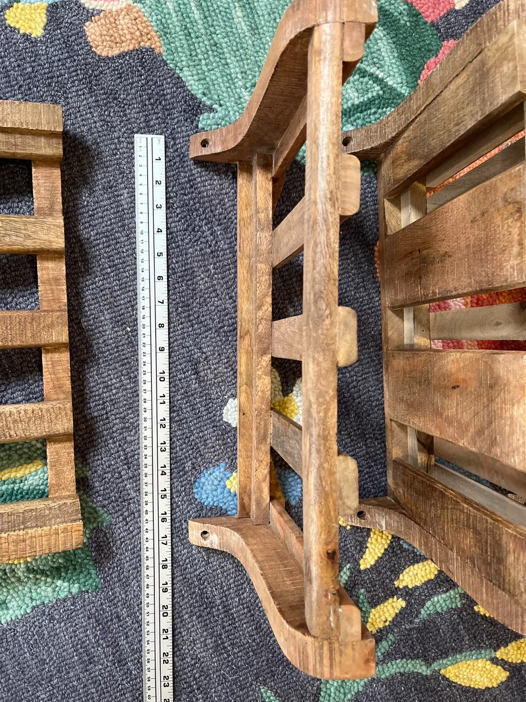 World Market Wooden Wall Mounted Wine Rack image indicator(5)