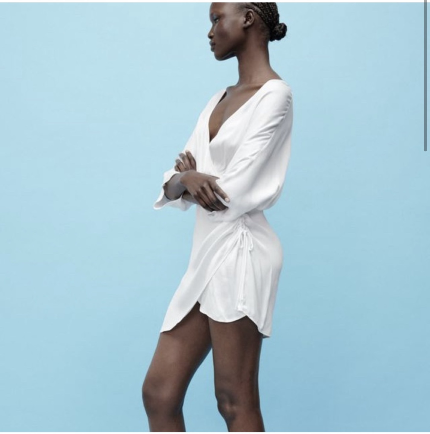 Zara White Mini Dress - Size S - photo 5