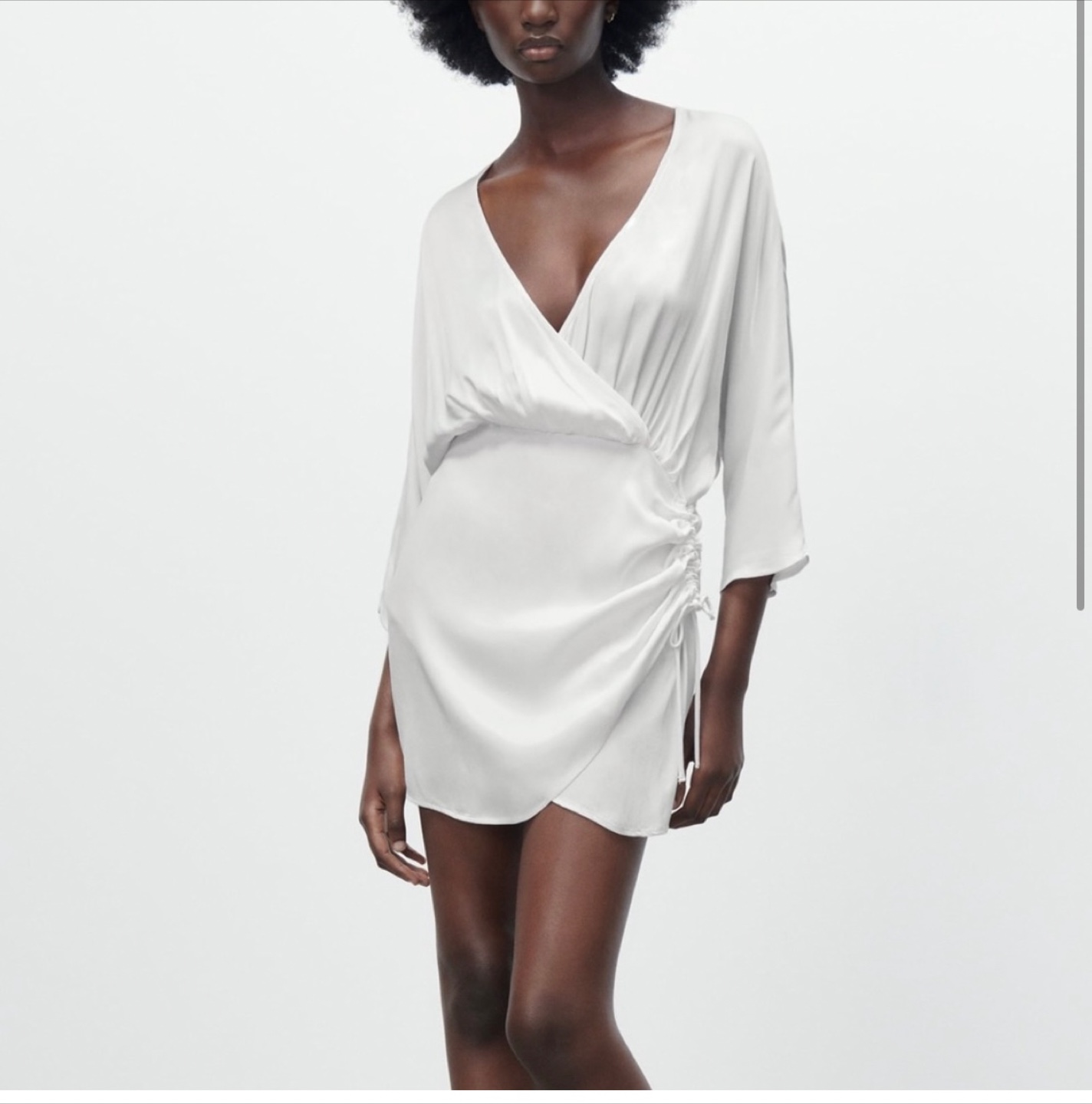 Zara White Mini Dress - Size S - photo 3