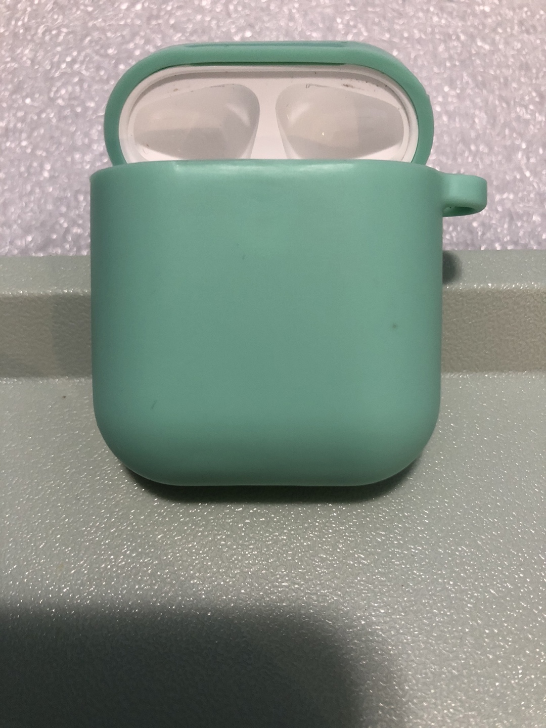 AirPods 2nd Gen Charging Case with Green Silicone Cover