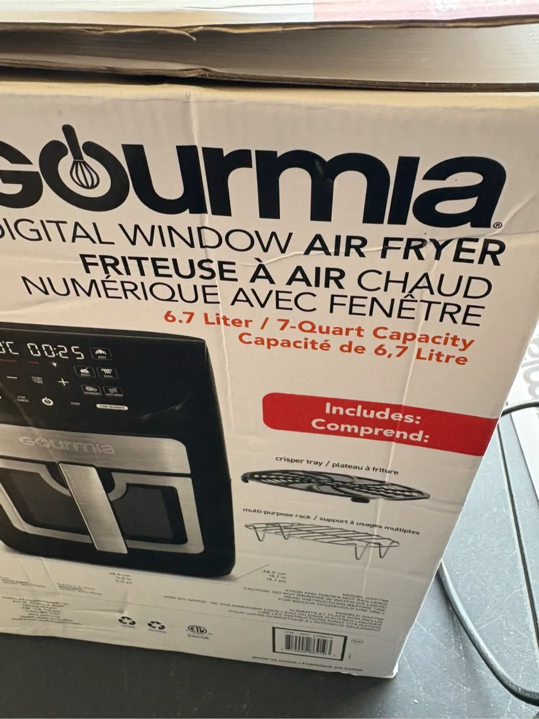 Gourmia 7QT Digital Window Air Fryer image indicator(5)
