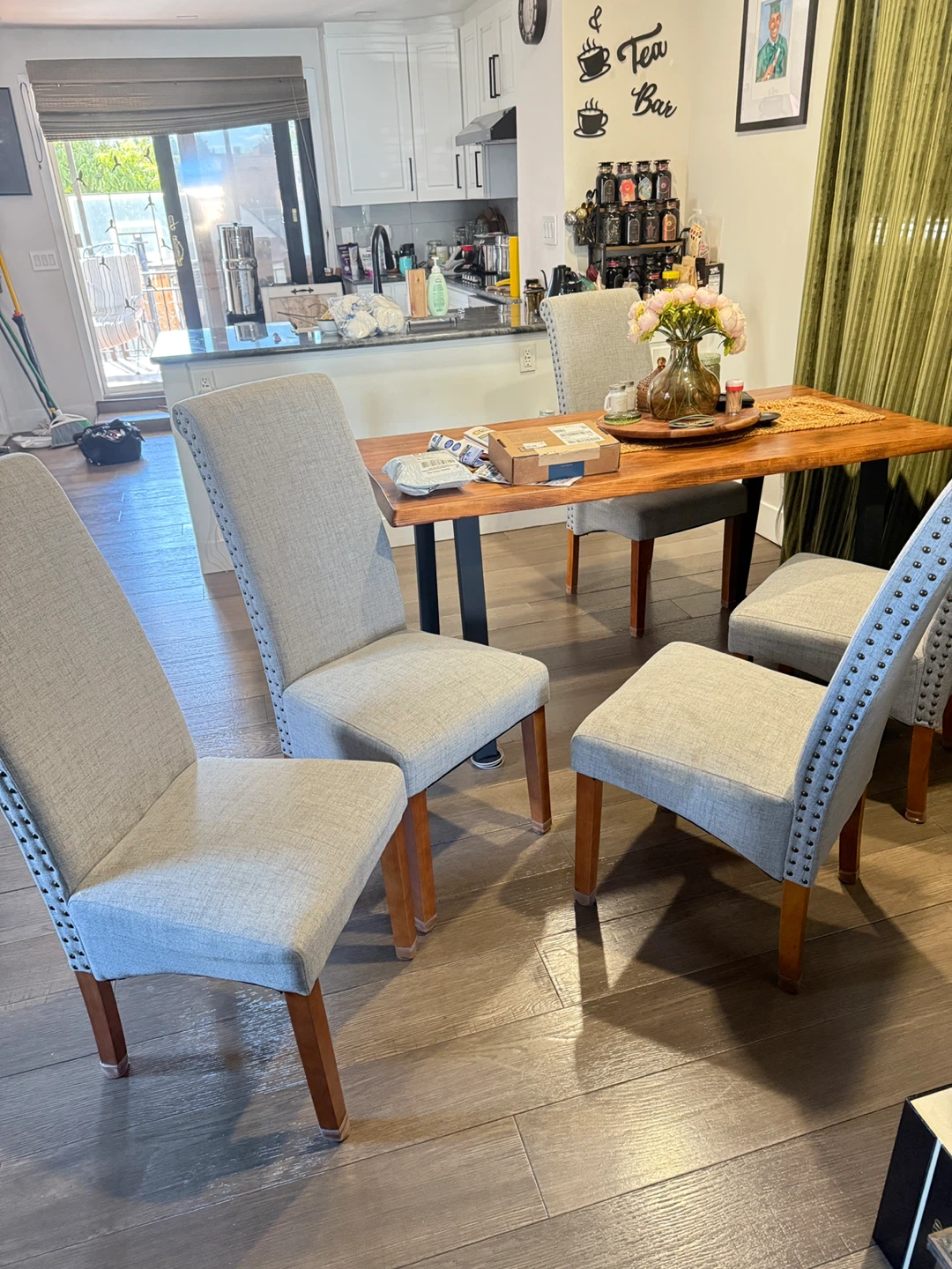 Set of 6 Upholstered Dining Chairs