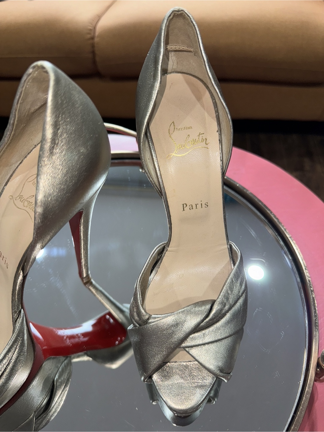 Christian Louboutin Red bottom platform heels size 40 - photo 4