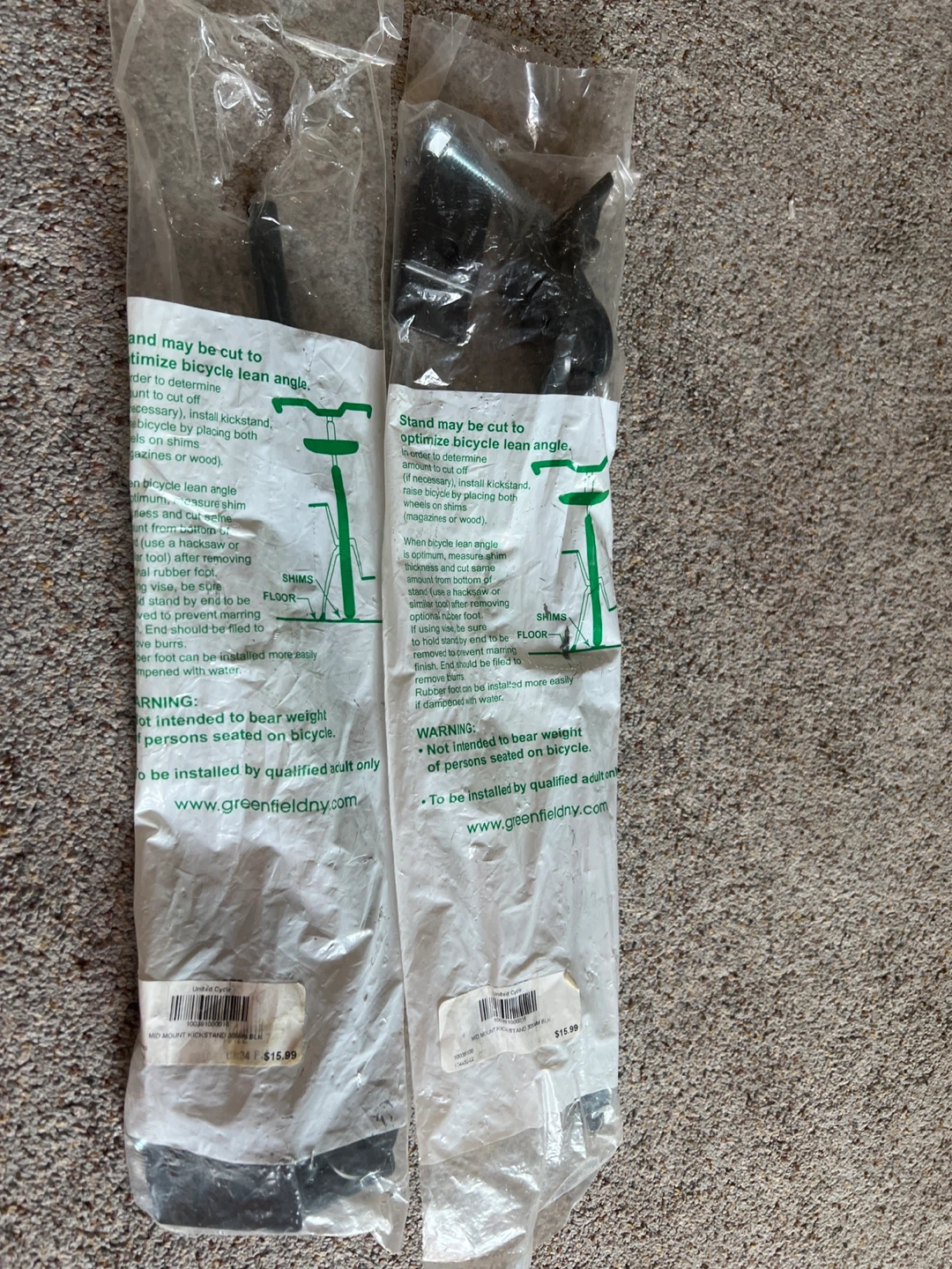 Greenfield Bicycle Kickstand - New in Package - photo 3