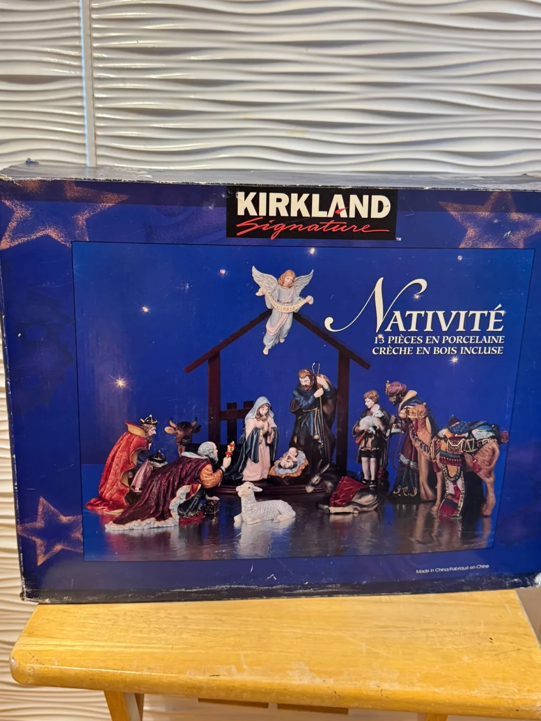 Vintage Kirkland Signature Nativity 13-Piece Porcelain Set