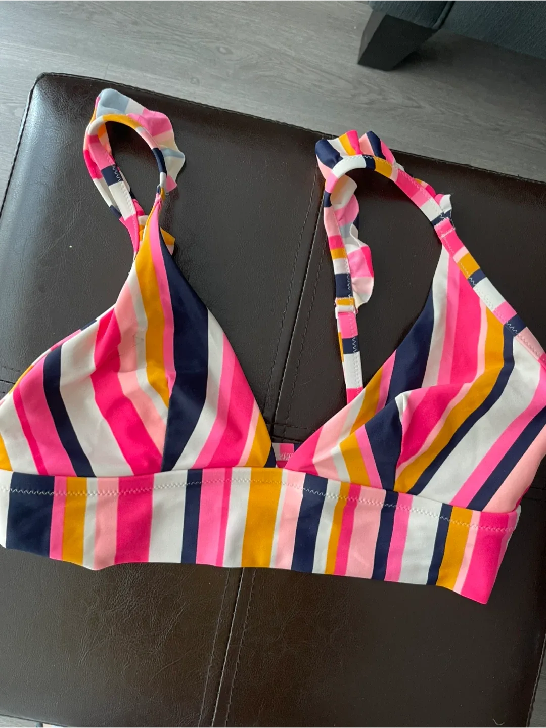 Aerie Striped Triangle Bikini Top - Large thumbnail