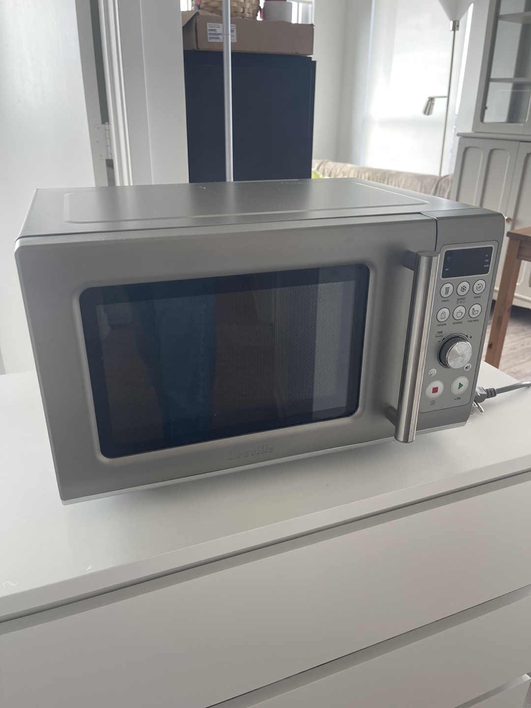 Breville Compact Wave Soft Close Microwave - Silver