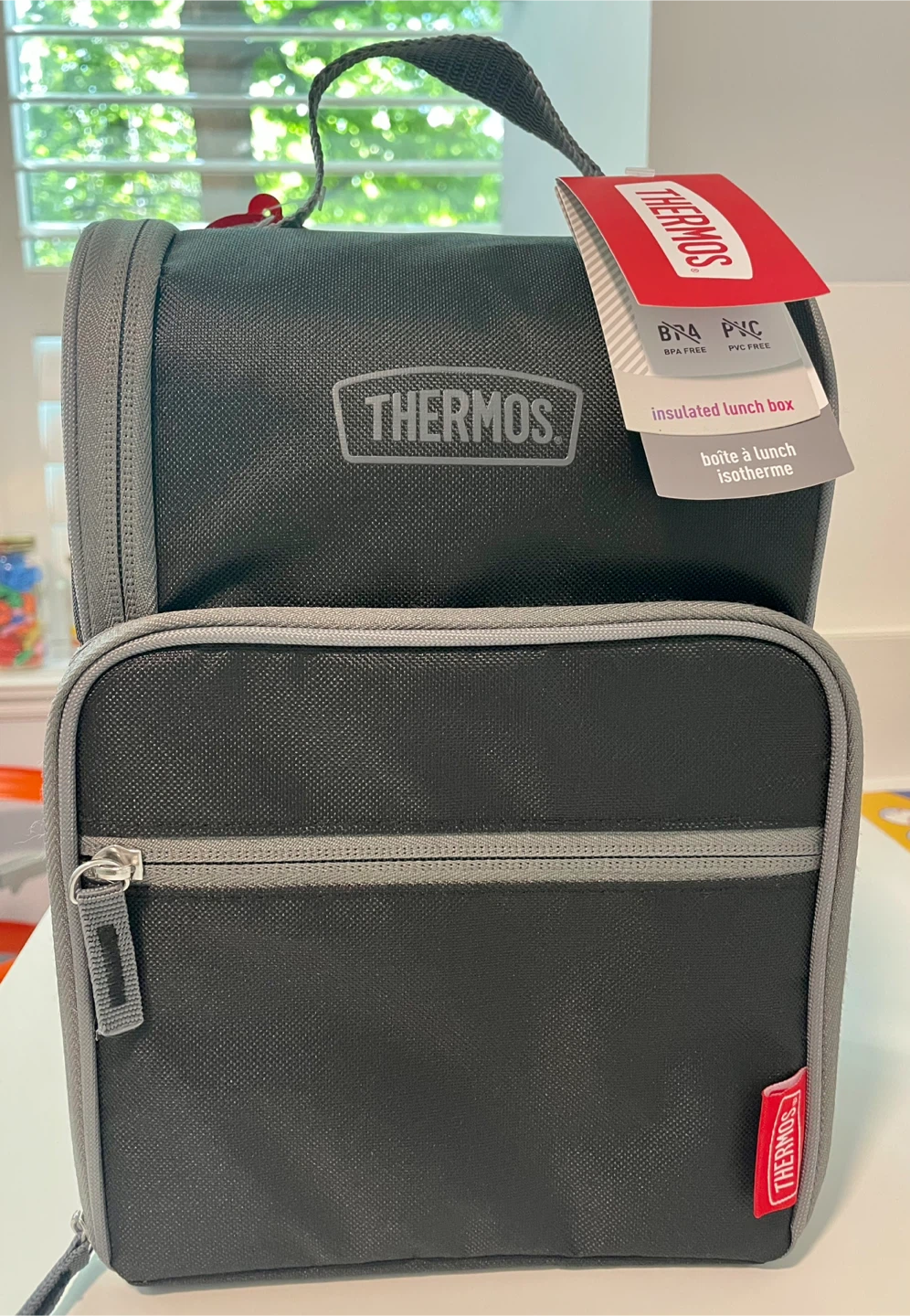 New Thermos Insulated Lunch Box - Black/Grey