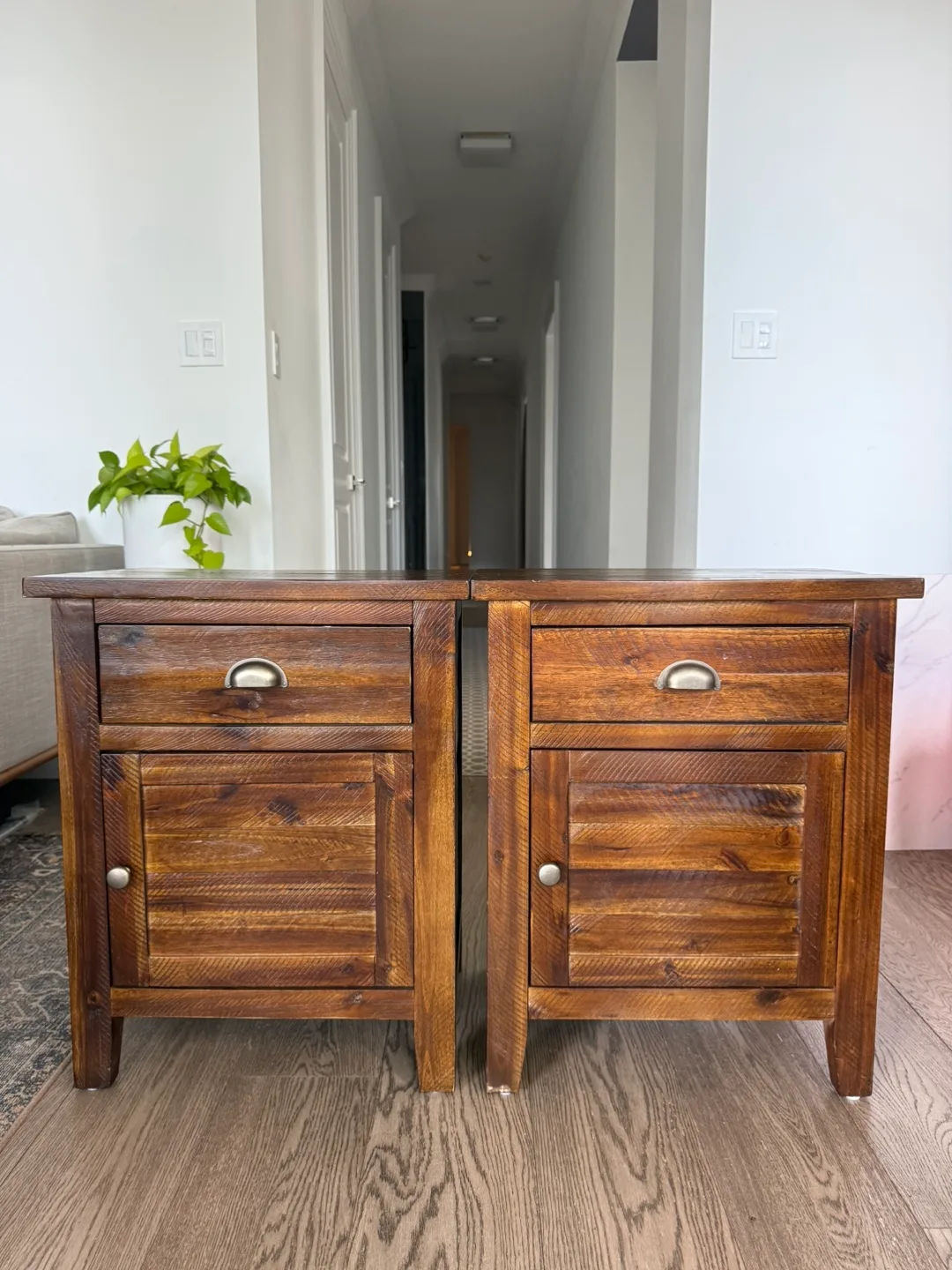 Wood Nightstands - Set of 2 thumbnail