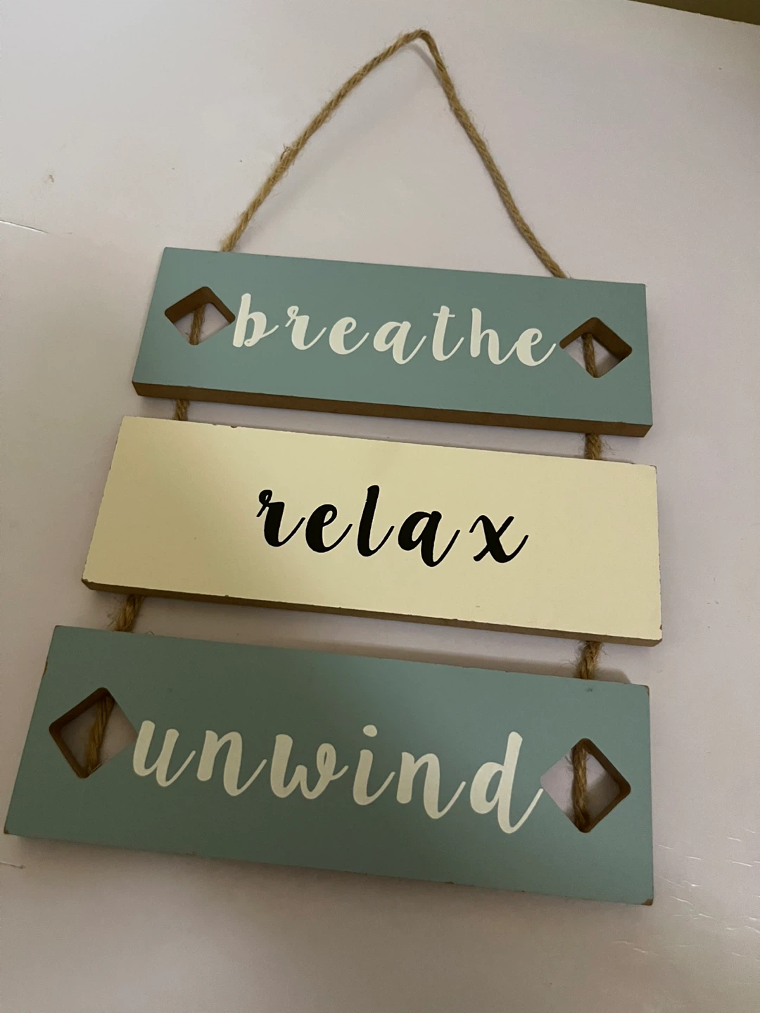 Breathe, Relax, Unwind Hanging Decor