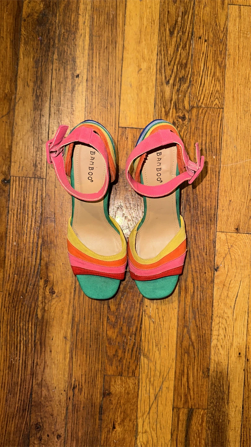 Bamboo vintage Rainbow Heels - photo 3