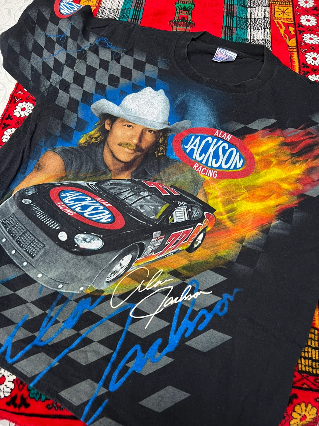 Vintage Alan Jackson Racing T-Shirt Single Stitch LNascar 1999 - photo 2