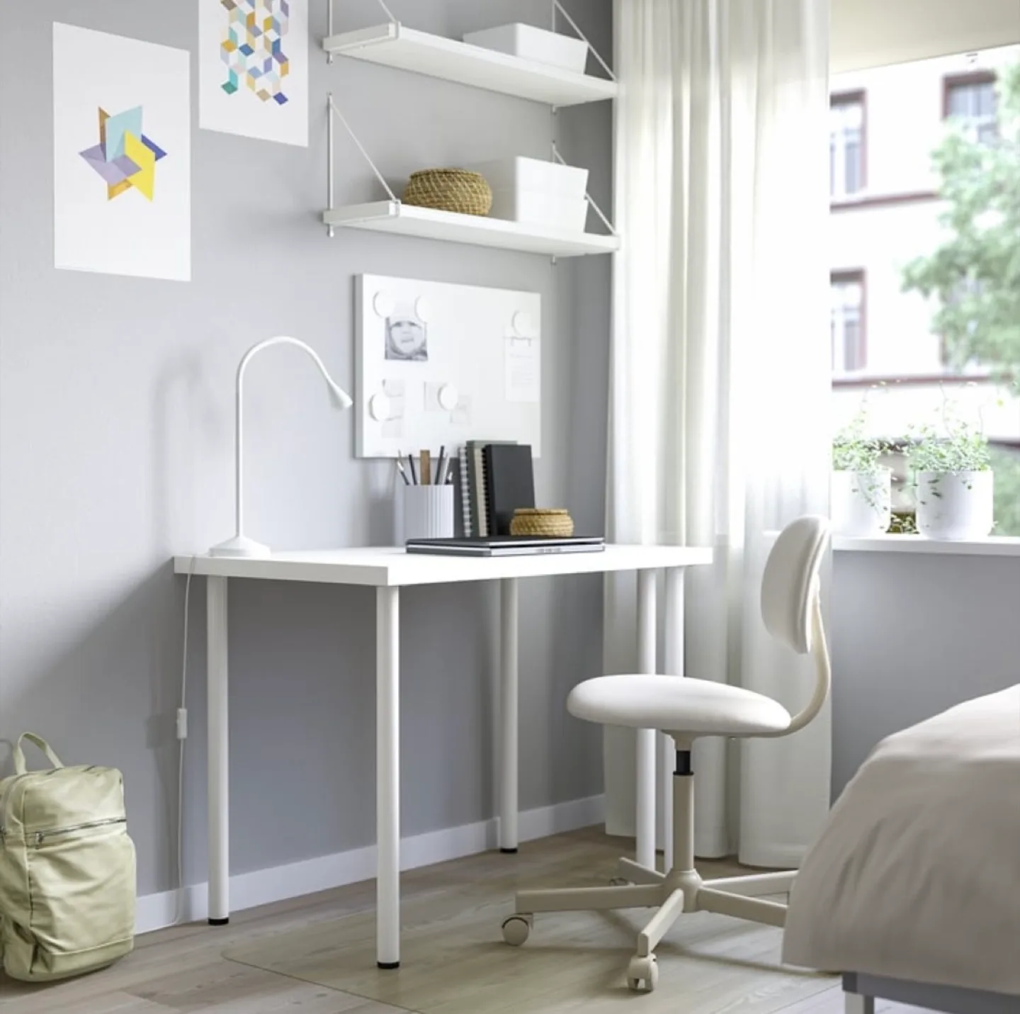 White Ikea Desk/Table image indicator(4)