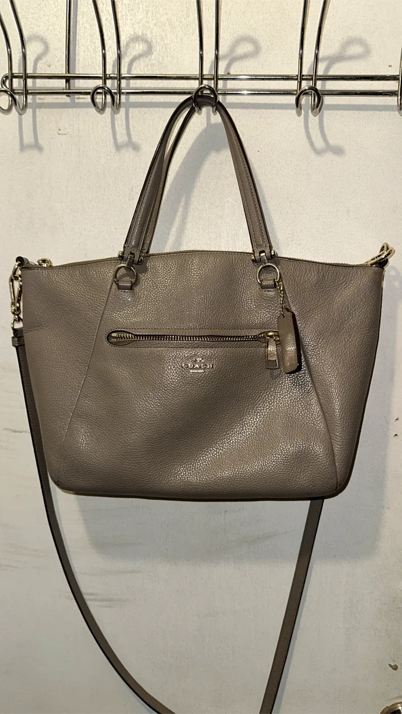 Coach Gray Leather Satchel image indicator(4)