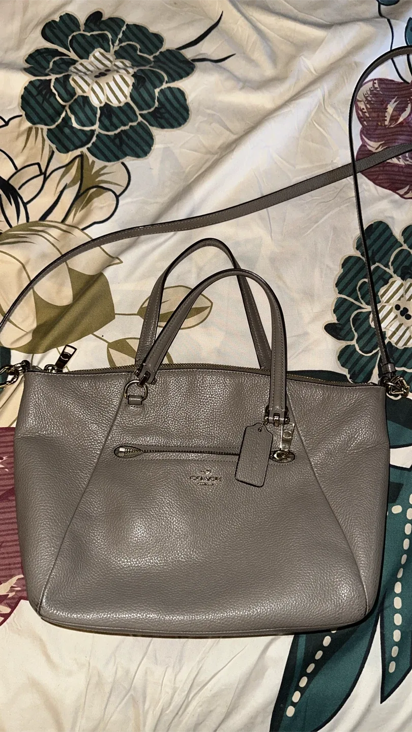 Coach Gray Leather Satchel image indicator(3)