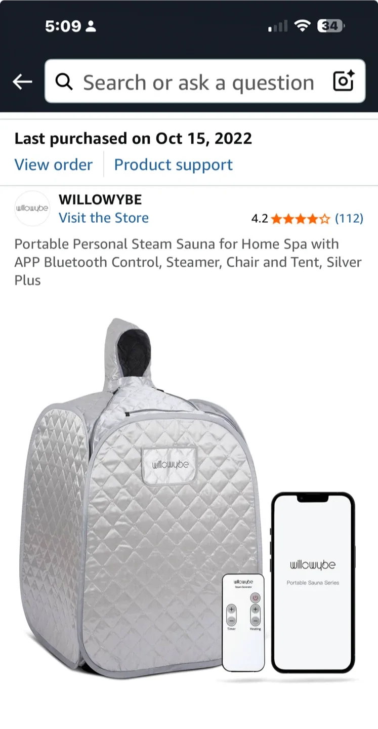 Portable steam sauna used twice thumbnail