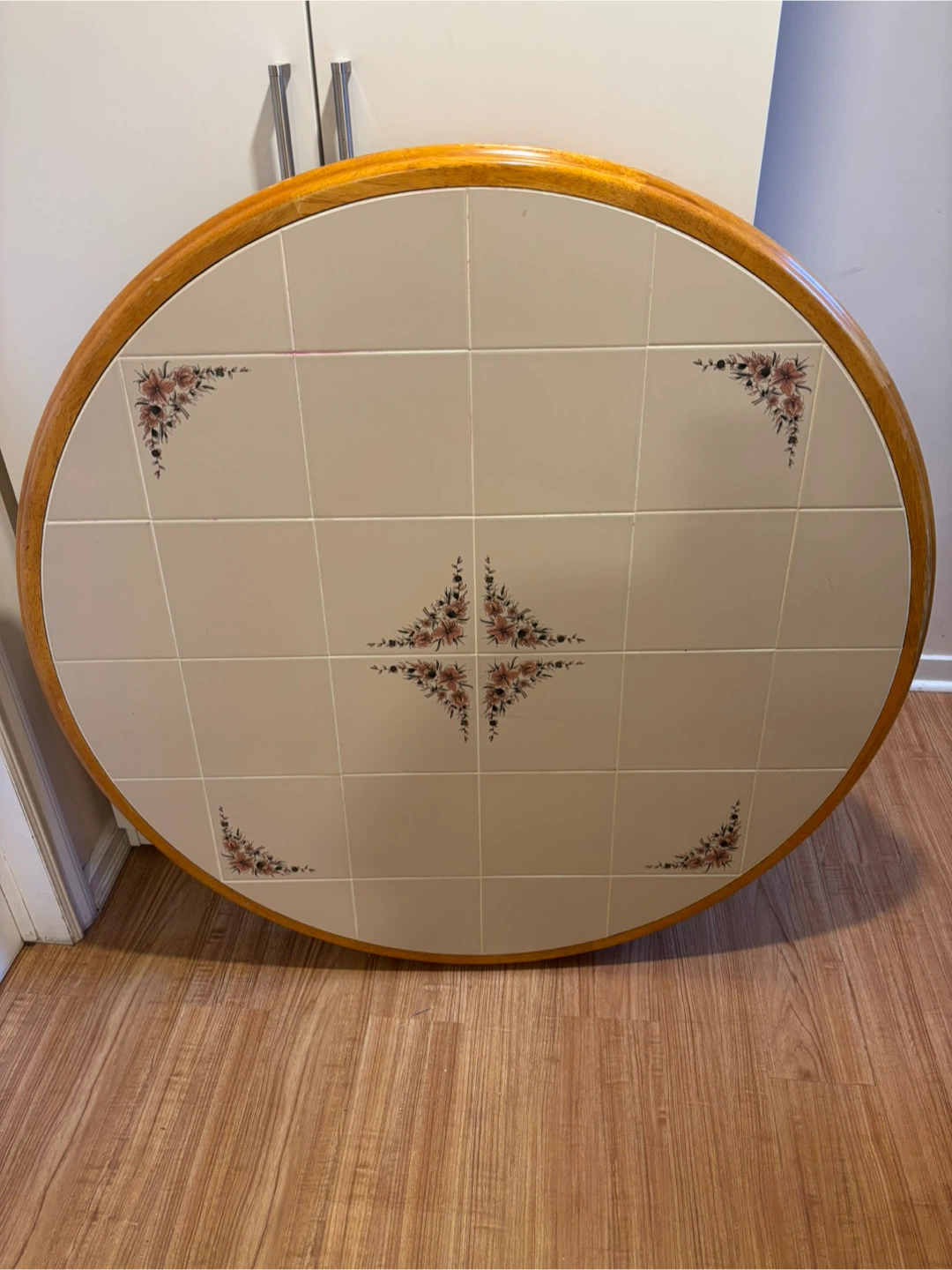 Teak/Teak Veneer/Tile Dining Table with Tile Inlay - photo 3