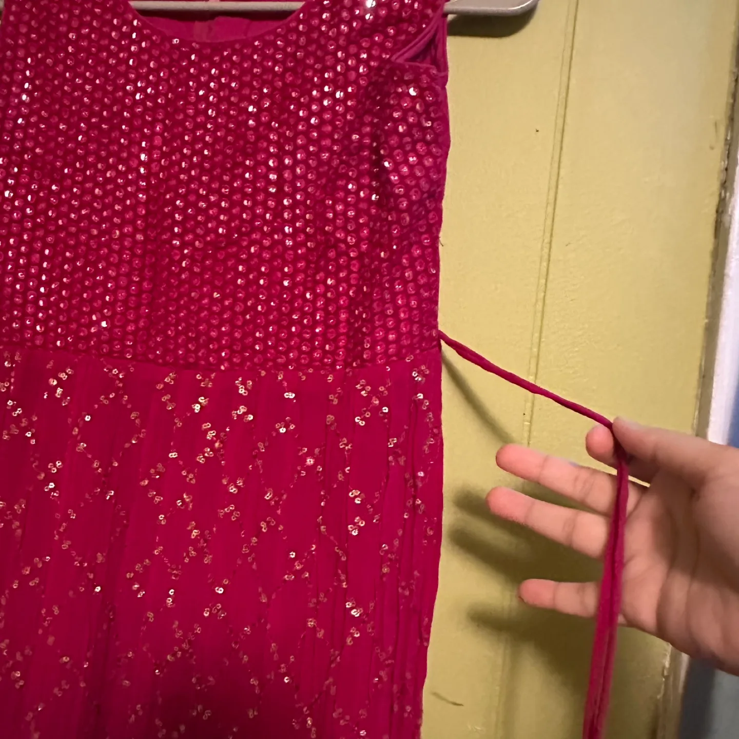 Pink Sequin Dress indian image indicator(2)