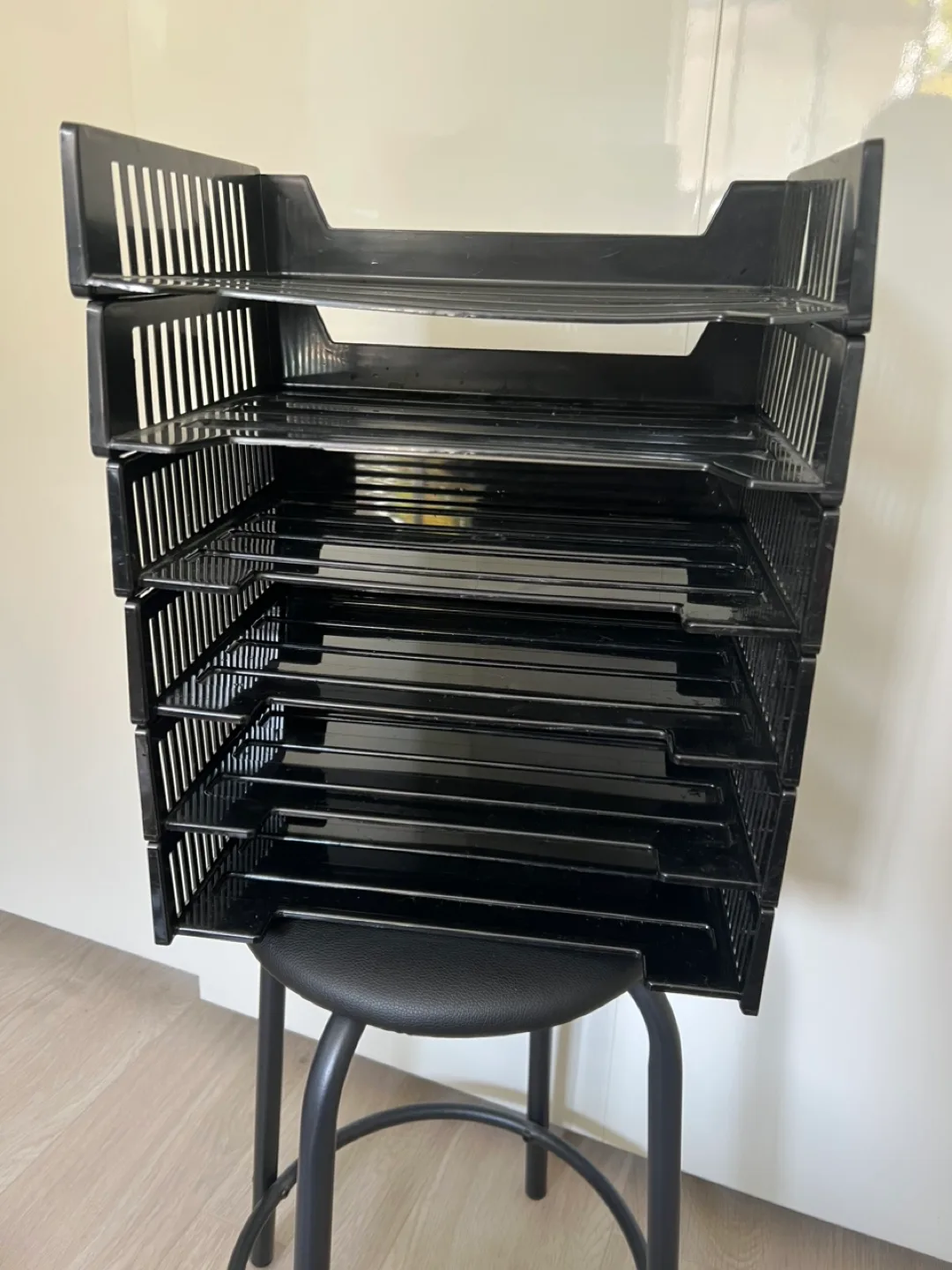 Black Plastic Desk File Tray Organizer 🥕 image indicator(2)