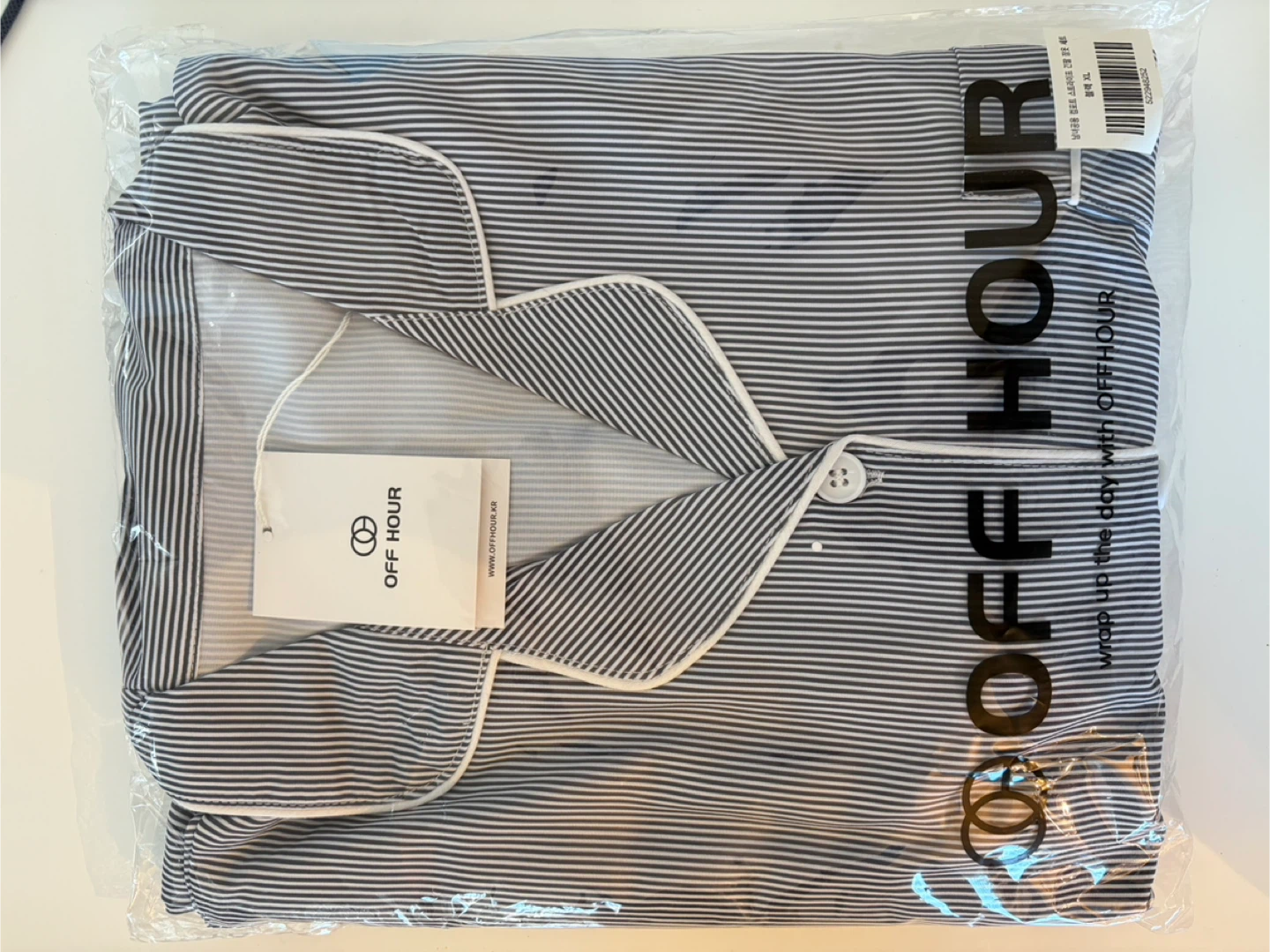 OFF HOUR Unisex Comfort Stripe Pajama Set - Black XL