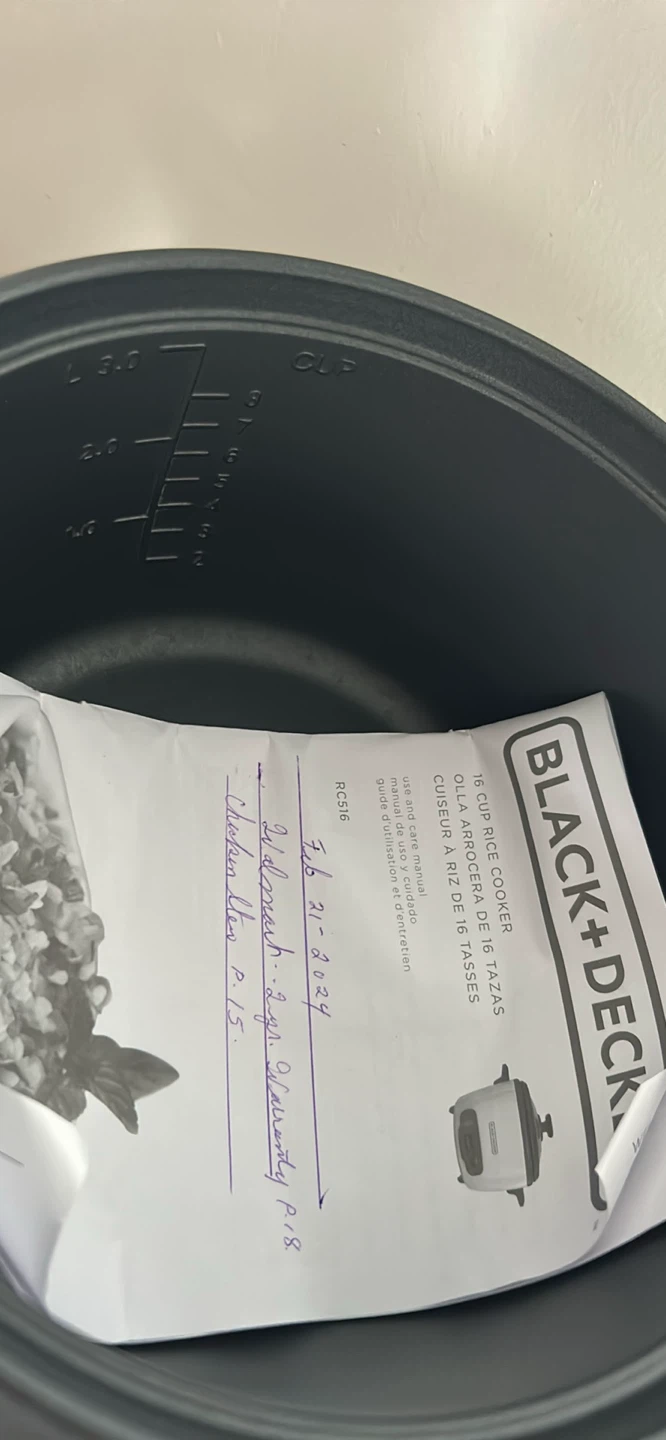 Black+Decker 16-Cup Rice Cooker - photo 4